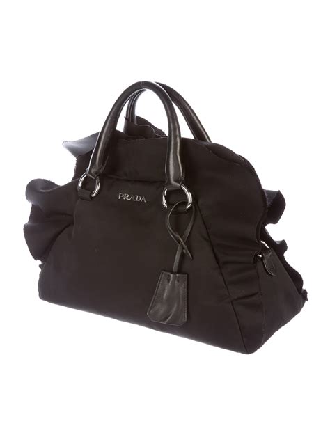 prada ruffle tessuto handbag|Prada.